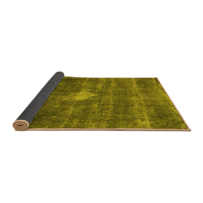Sideview of Oriental Yellow Industrial Rug, urb579yw
