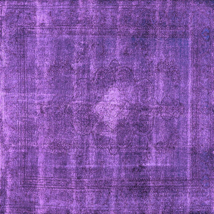 Square Machine Washable Oriental Purple Industrial Area Rugs, wshurb579pur