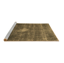 Sideview of Machine Washable Oriental Brown Industrial Rug, wshurb579brn