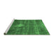 Sideview of Machine Washable Oriental Emerald Green Industrial Area Rugs, wshurb579emgrn