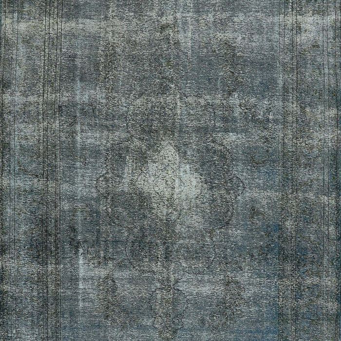 Mid-Century Modern Light Slate Gray Oriental Rug, urb579