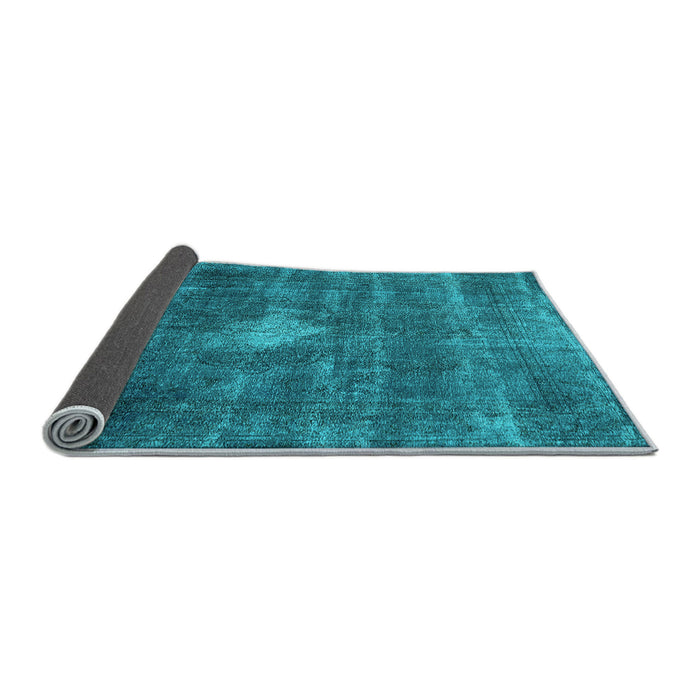 Sideview of Oriental Light Blue Industrial Rug, urb579lblu