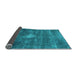 Sideview of Oriental Light Blue Industrial Rug, urb579lblu