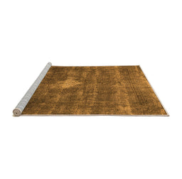 Sideview of Machine Washable Oriental Orange Industrial Area Rugs, wshurb579org