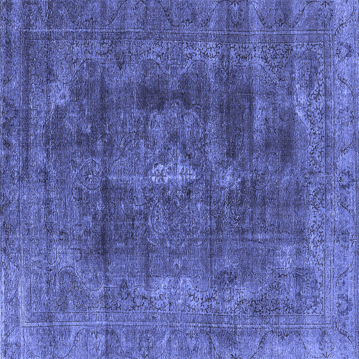 Square Oriental Blue Industrial Rug, urb580blu