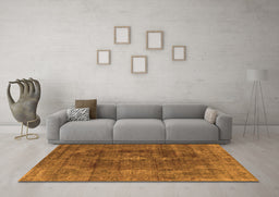 Machine Washable Oriental Orange Industrial Area Rugs in a Living Room, wshurb580org