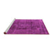 Sideview of Machine Washable Oriental Pink Industrial Rug, wshurb580pnk