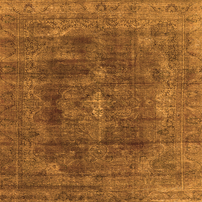 Square Oriental Orange Industrial Rug, urb580org