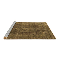 Sideview of Machine Washable Oriental Brown Industrial Rug, wshurb580brn