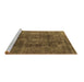 Sideview of Machine Washable Oriental Brown Industrial Rug, wshurb580brn