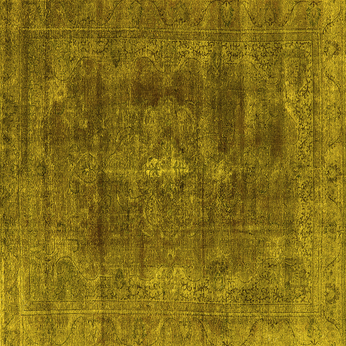 Square Oriental Yellow Industrial Rug, urb580yw