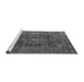 Sideview of Machine Washable Oriental Gray Industrial Rug, wshurb580gry