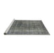 Sideview of Machine Washable Industrial Modern Carbon Gray Rug, wshurb581