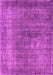 Machine Washable Oriental Pink Industrial Rug, wshurb581pnk