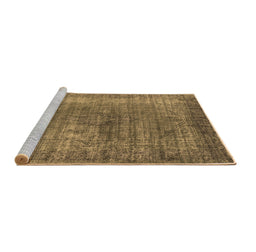 Sideview of Machine Washable Oriental Brown Industrial Rug, wshurb581brn