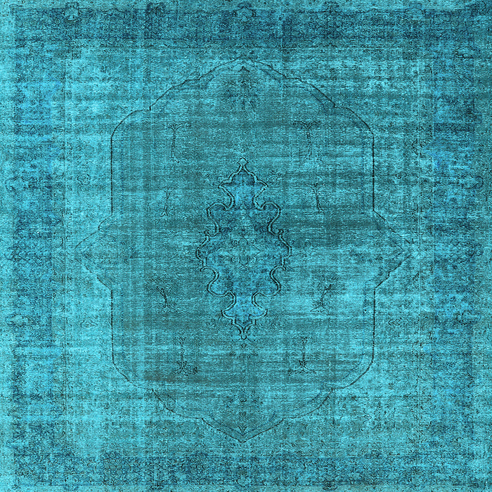 Square Oriental Light Blue Industrial Rug, urb581lblu