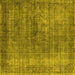 Square Oriental Yellow Industrial Rug, urb581yw