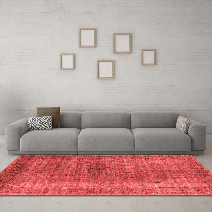 Industrial Red Washable Rugs