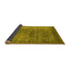 Sideview of Oriental Yellow Industrial Rug, urb581yw