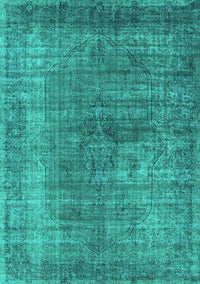 Oriental Turquoise Industrial Rug, urb581turq