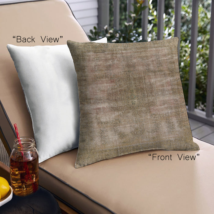 Front View of Mid-Century Modern Urban Square Orange Brown Throw Pillow, 18 inch by 18 inch, pwurb582