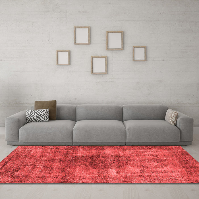 Industrial Red Washable Rugs