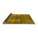 Sideview of Oriental Yellow Industrial Rug, urb582yw