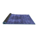 Sideview of Oriental Blue Industrial Rug, urb582blu