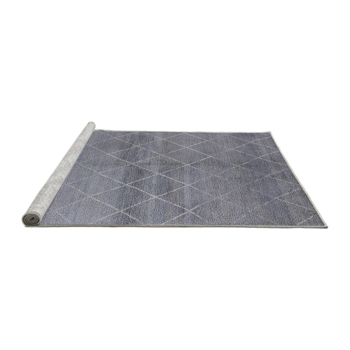 Sideview of Machine Washable Industrial Modern Blue Gray Rug, wshurb583