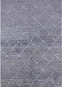 Machine Washable Industrial Modern Blue Gray Rug, wshurb583