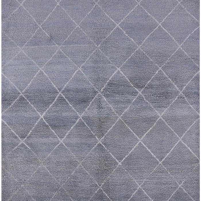 Mid-Century Modern Blue Gray Oriental Rug, urb583