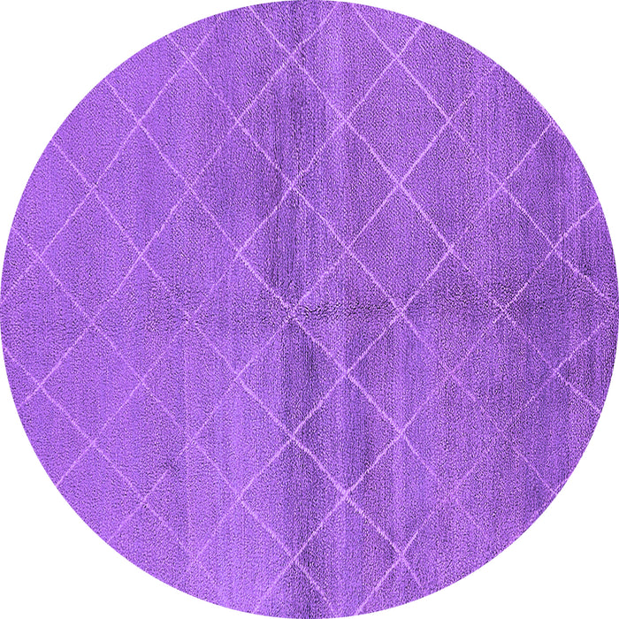 Round Oriental Purple Industrial Rug, urb583pur