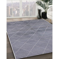 Mid-Century Modern Blue Gray Oriental Rug, urb583