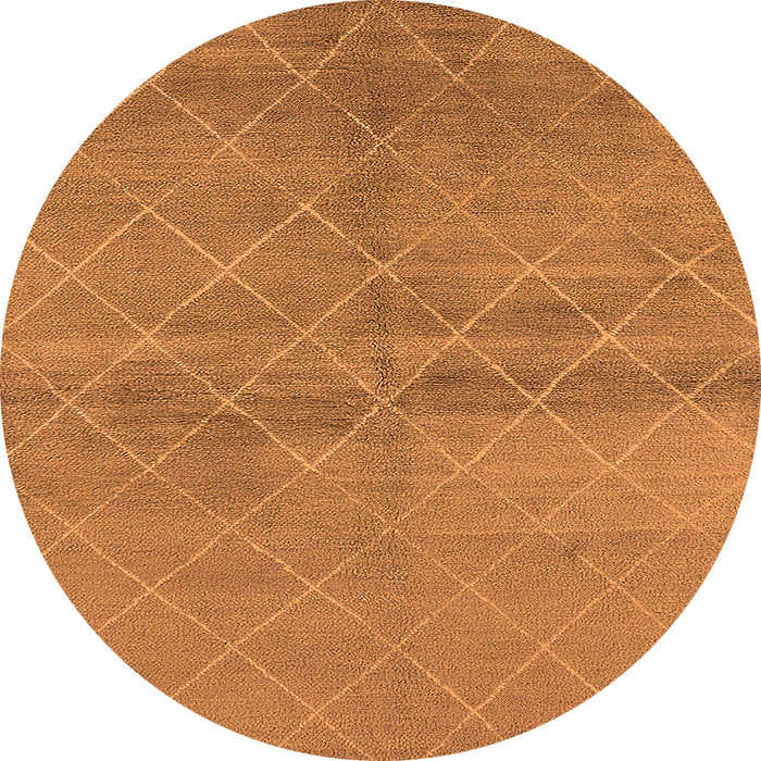 Round Oriental Orange Industrial Rug, urb583org
