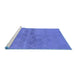 Sideview of Machine Washable Oriental Blue Industrial Rug, wshurb583blu