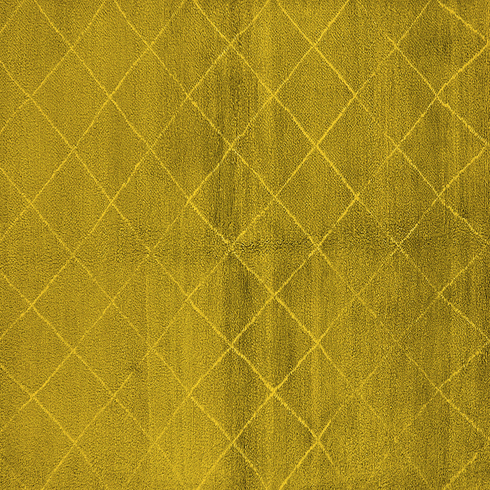 Square Machine Washable Oriental Yellow Industrial Rug, wshurb583yw