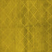 Square Machine Washable Oriental Yellow Industrial Rug, wshurb583yw