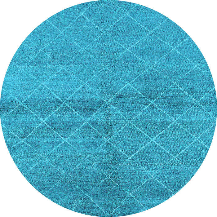 Round Oriental Light Blue Industrial Rug, urb583lblu