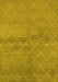 Machine Washable Oriental Yellow Industrial Rug, wshurb583yw