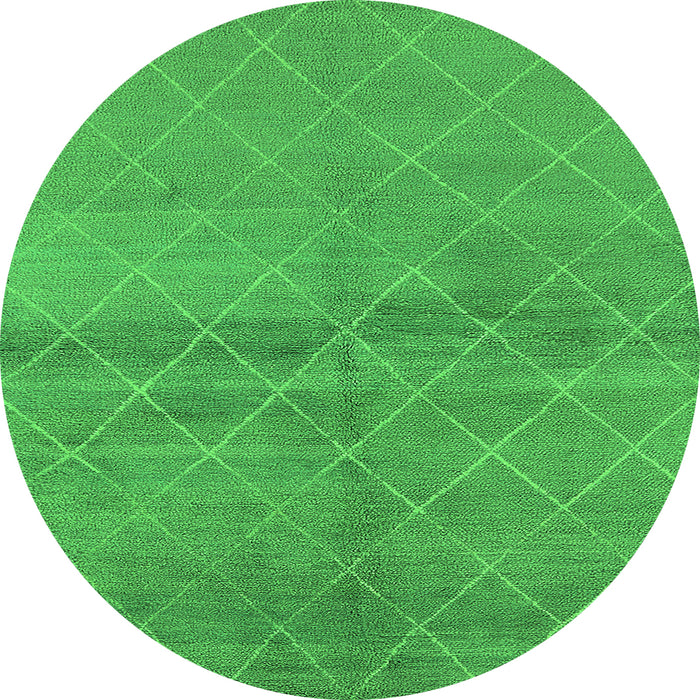 Round Oriental Green Industrial Rug, urb583grn
