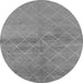 Round Oriental Gray Industrial Rug, urb583gry