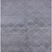 Square Mid-Century Modern Blue Gray Oriental Rug, urb583