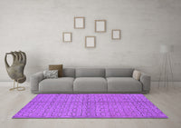 Machine Washable Oriental Purple Industrial Rug, wshurb584pur