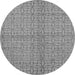 Round Oriental Gray Industrial Rug, urb584gry