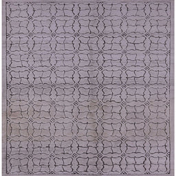 Square Machine Washable Industrial Modern Viola Purple Rug, wshurb584