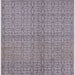 Square Machine Washable Industrial Modern Viola Purple Rug, wshurb584