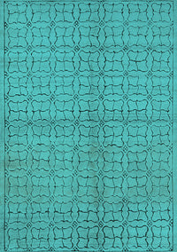 Oriental Turquoise Industrial Rug, urb584turq