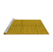 Sideview of Machine Washable Oriental Yellow Industrial Rug, wshurb584yw