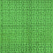 Square Oriental Green Industrial Rug, urb584grn