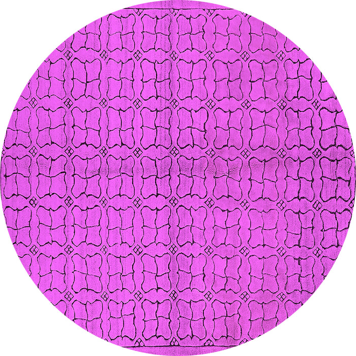 Round Oriental Pink Industrial Rug, urb584pnk